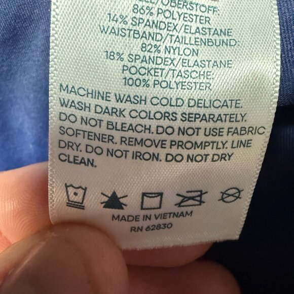 Lands' End Women's XS, XS LONG Deep Sea Navy Quick Dry Swim Shorts With Panty - Picture 6 of 7